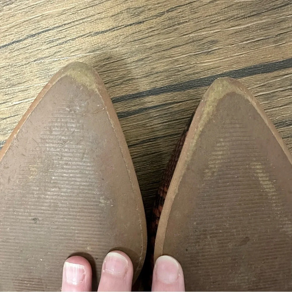 Madewell Mules 8 The Emilia Mule in Snake Embossed Leather Slip On Brown Slides - Picture 13 of 14